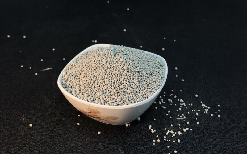 White clumping bentonite cat litter in a bowl